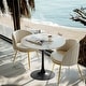 preview thumbnail 4 of 27, Kitchen Dining Table Marble Tabletop Round Modern Sintered Stone Bar Bistro Table