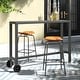 preview thumbnail 4 of 12, Moasis Patio Metal Counter Table Bar Table with Wheels (Table Only)