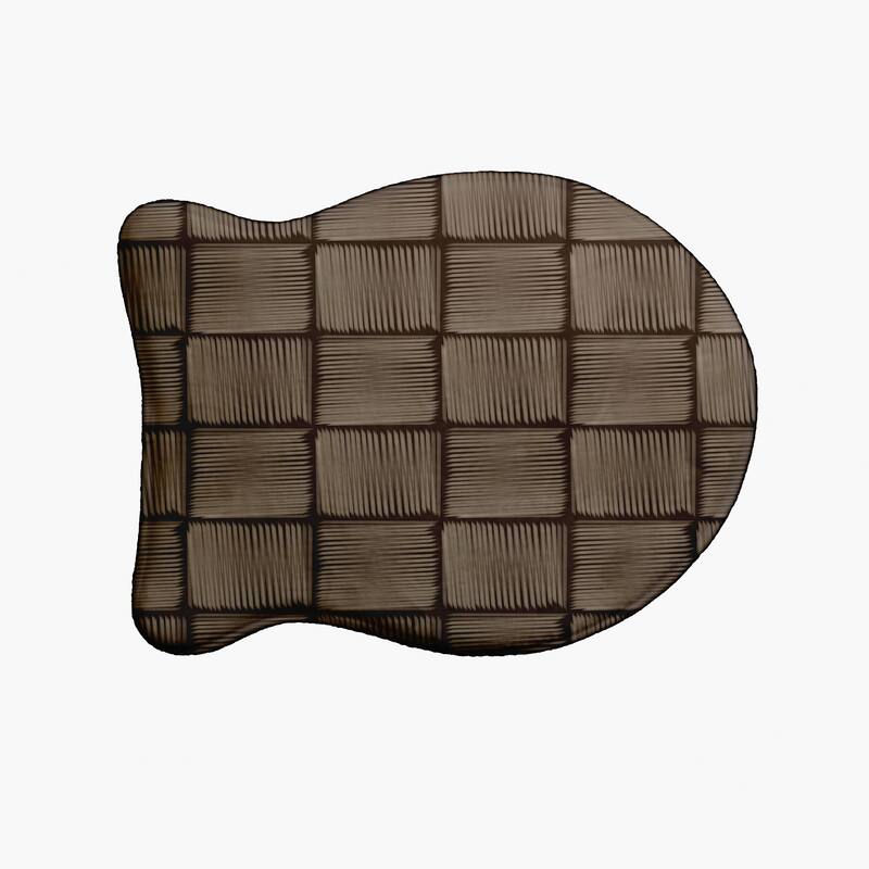 Basketweave Pet Feeding Mat for Dogs and Cats - Brown - 19" x 14"-Fish