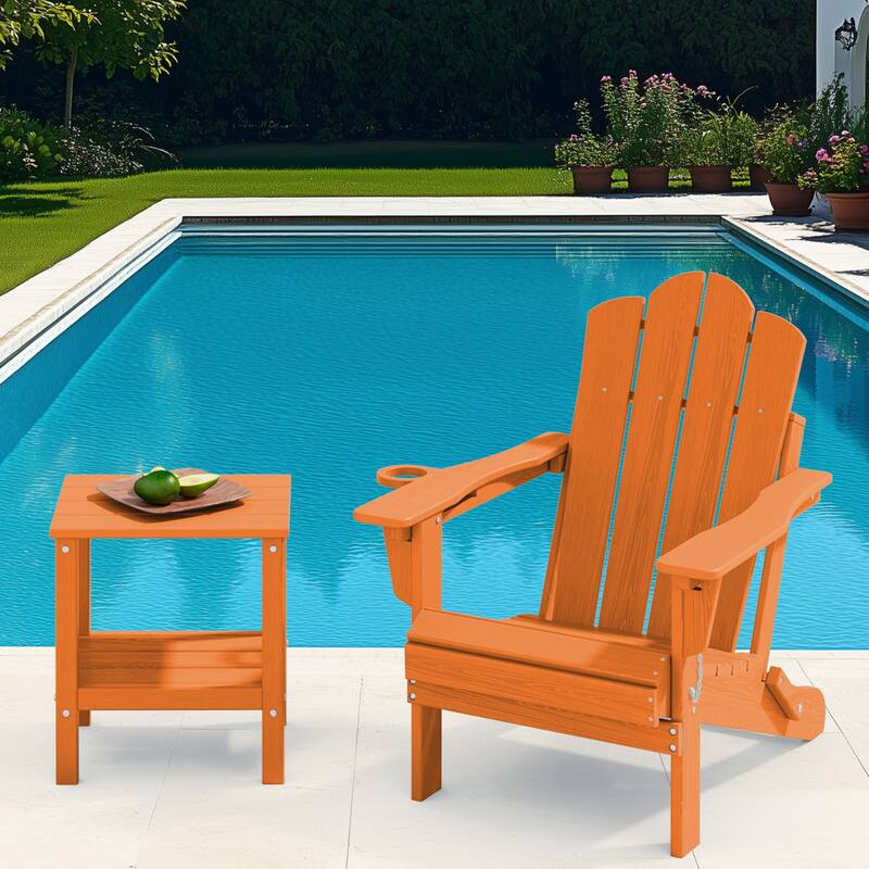 Outdoor HDPE Classic Double-Layer Adirondack Side Table