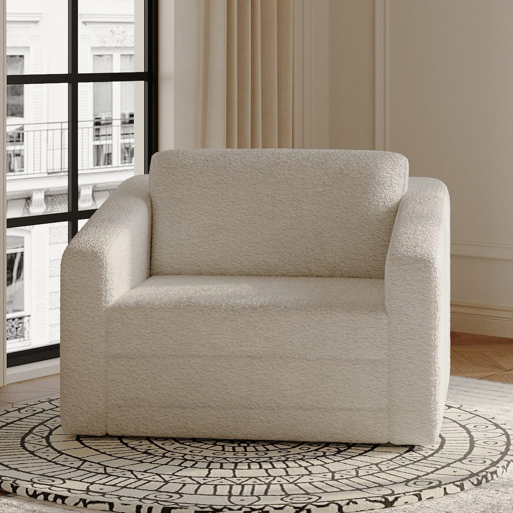 Artdeco Home - Pala Sherpa Convertible Sleeper Arm Chair Bed