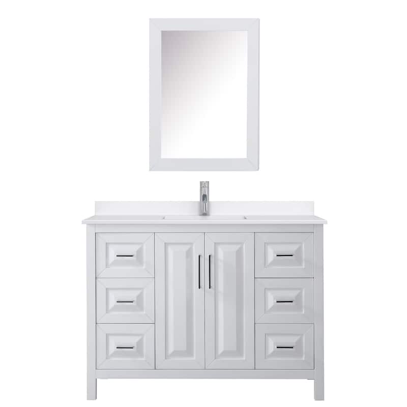 Wyndham Collection WCV252548S-QTZ-UNSMED Daria 48" Free Standing