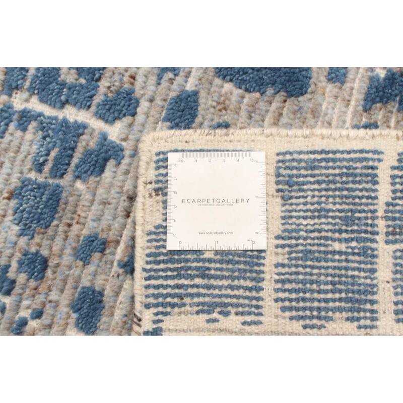 ECARPETGALLERY Hand-knotted Tangier Blue Wool Rug - 2'10 x 5'0