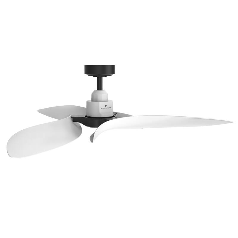 54" Industrial Black 3-Blade DC Motor Ceiling Fan with Remote