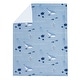 preview thumbnail 7 of 6, Lambs & Ivy Bubbles & Squirt Blue Ocean/Aquatic Whale Soft Fleece Baby Blanket