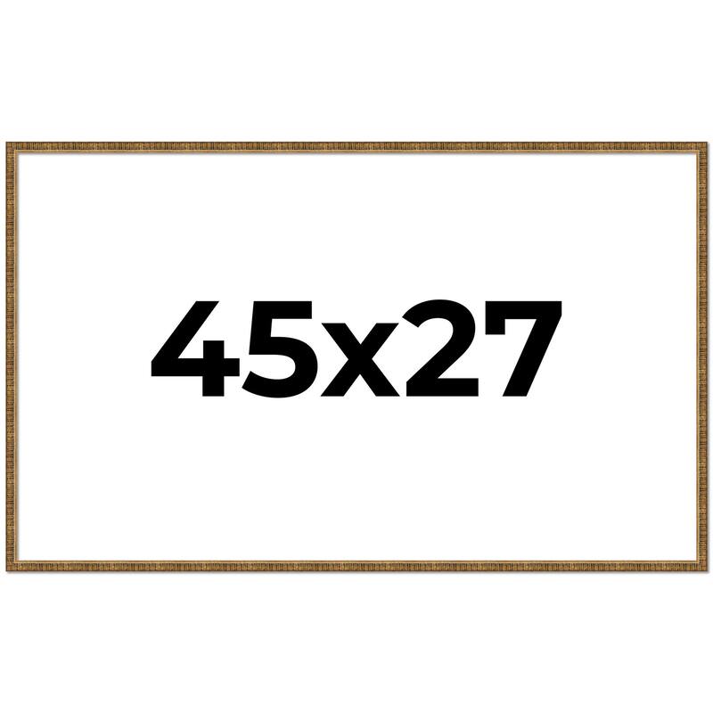 45x27 Frame Gold Picture Frame - Complete Modern Photo Frame Includes