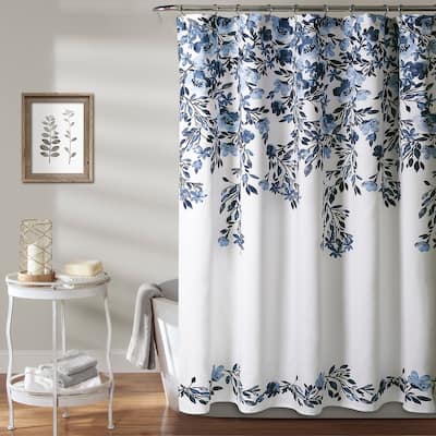 Porch & Den Elcaro Floral Pattern Shower Curtain