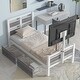 preview thumbnail 3 of 22, Twin Size Metal Platform Bed w/ Rotatable TV Stand Storage Bed Frame White