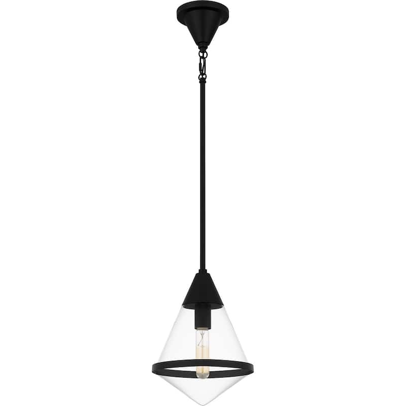 Quoizel Piccolo Pendant 1-Light Mini Pendant in Matte Black - Matte Black