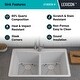 preview thumbnail 21 of 36, Lexicon Platinum Quartz 33 Inch Double Equal Bowl Undermount Kitchen Sink with Bottom Grids and Strainers , Disposal Flange