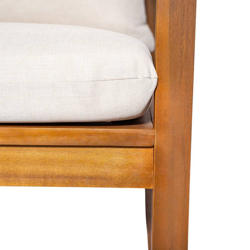 Christopher Knight Home - Outdoor Acacia Wood Lounge Chair with Cushions