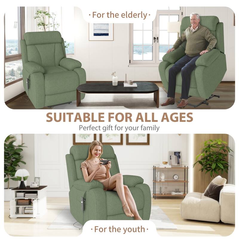 Power Lift Recliner for Elderly,Heavy Duty Lift Chair Recliners,Electric Recliner Chairs,Remote Control,Adjustable,Side Pocket