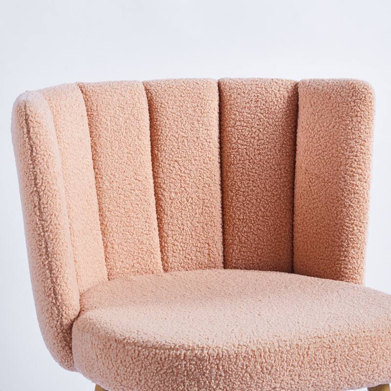 GDFStudio - Leclaie Modern Upholstered Dining Chair with Ergonomic Seat Cushion Backrest & Iron Legs, Set of 2 - 21.26"W