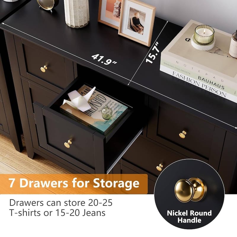 Modern Dresser for Bedroom with 7 Drawers