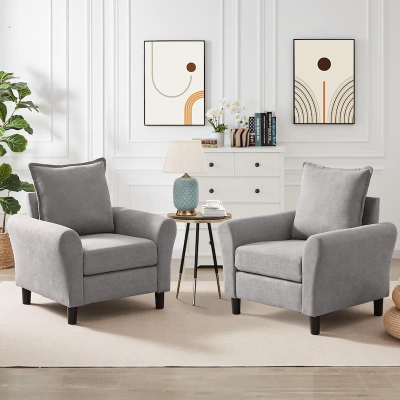 Modern Accent Chair Comfy Upholstered Armchair for Living Room