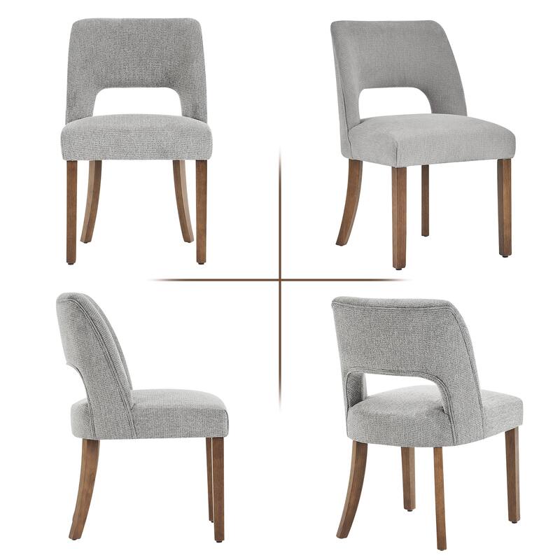 Wooden Dining Chairs Set of 2/4/6,Modern Fabric Upholstered Dining Room Chair Kitchen Chairs