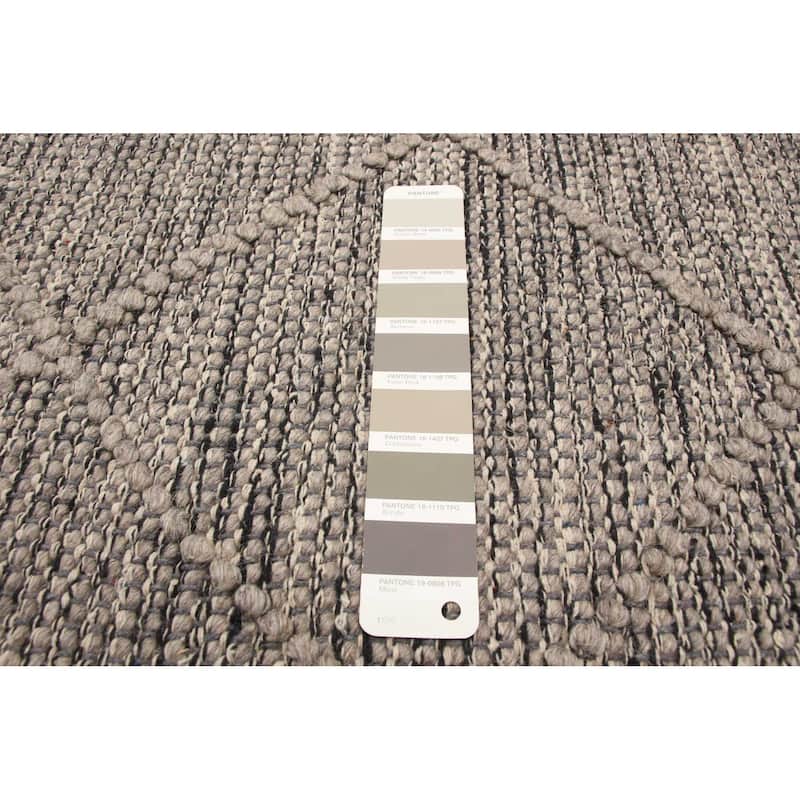 ECARPETGALLERY Braid weave Sienna Brown Wool Rug - 5'10 x 8'10