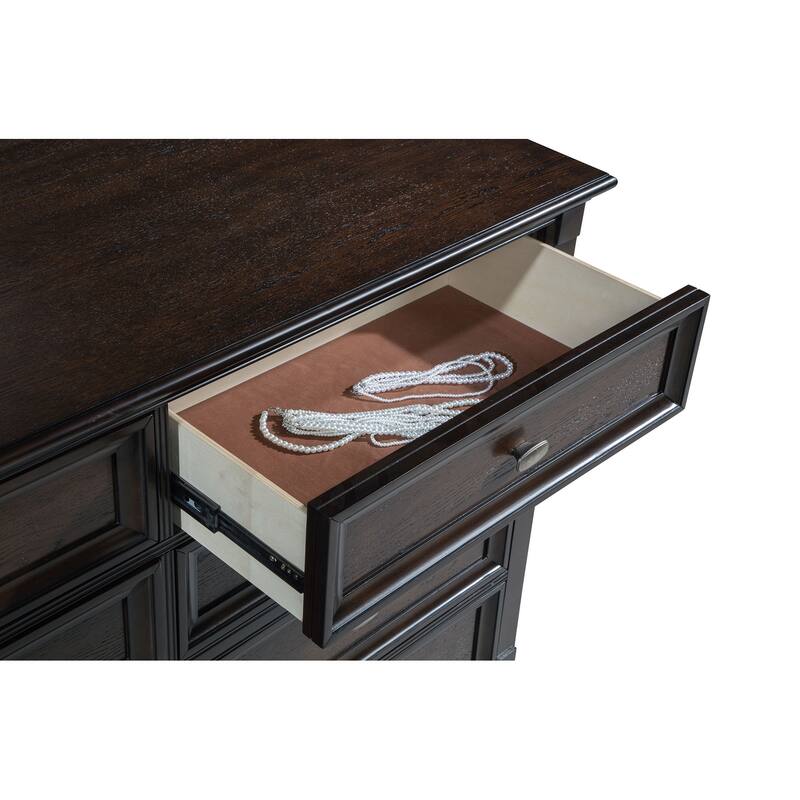 Andover 8-drawer Dresser and Mirror Dark Oak