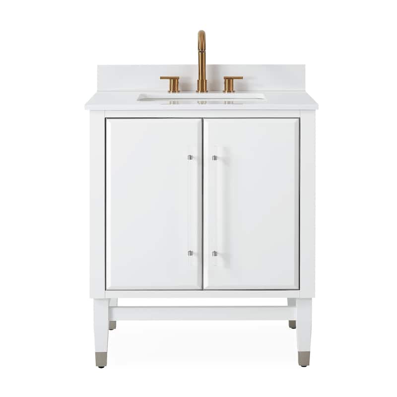 30" Tenant Brand Bertone Bathroom Sink Vanity - White - Painted - Single Vanities
