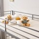 preview thumbnail 20 of 29, Twin Over Twin Bunk Bed with Trundle, Metal Bunk Bed with Two Side Ladder and Guardrails
