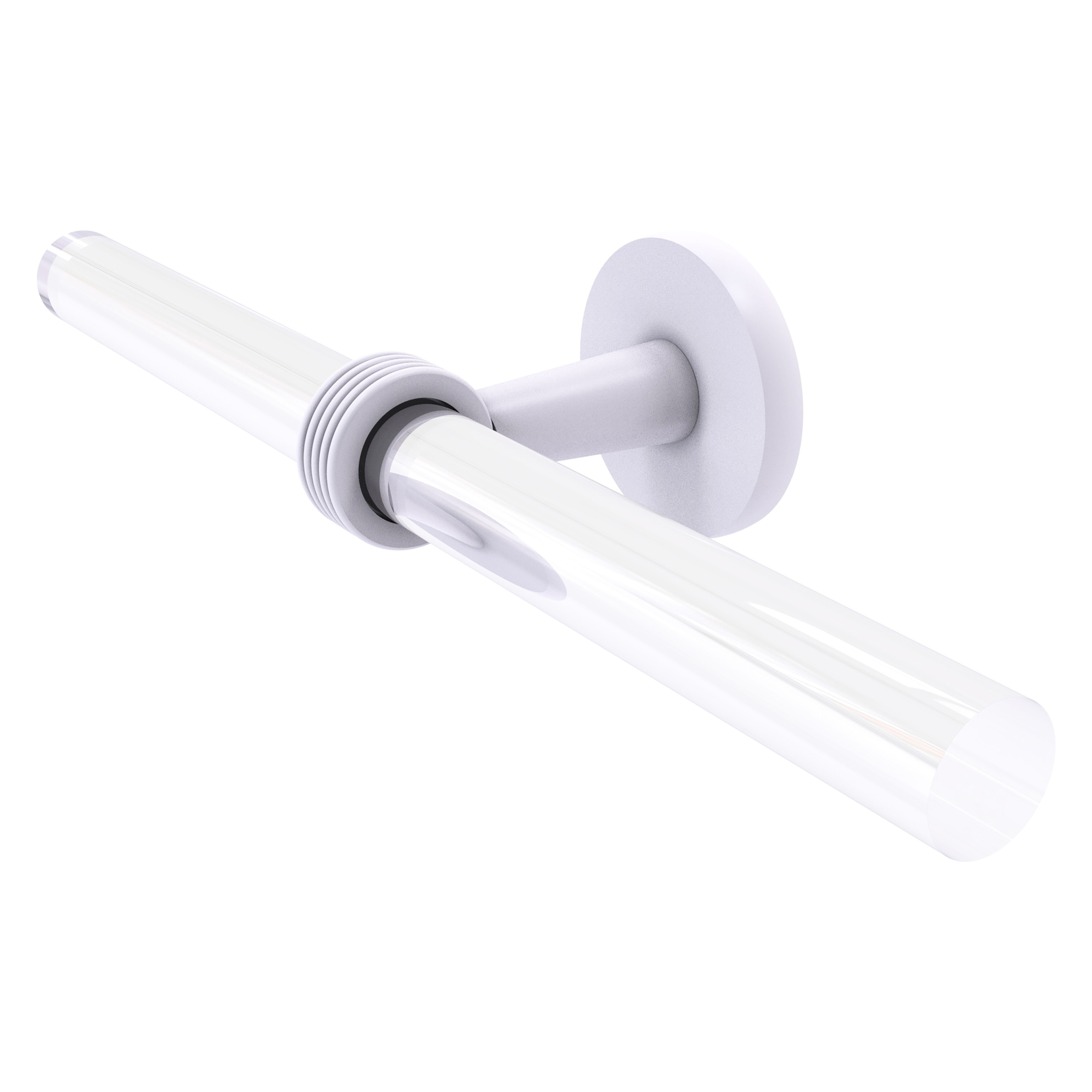 Allied Brass Clearview Collection 2 Arm Guest Towel Holder with Grooved Accents