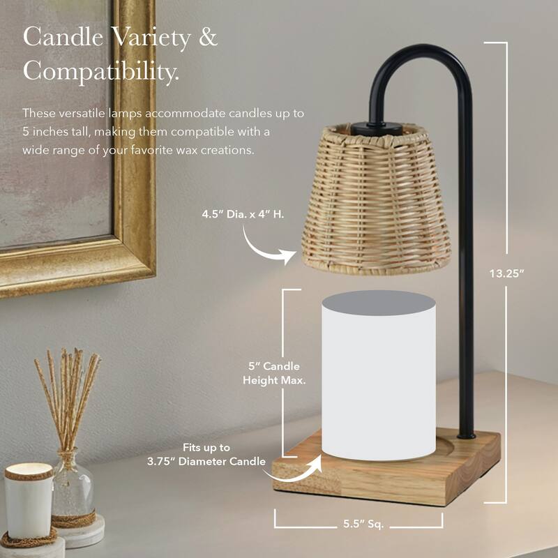 Ridgley Candlewarmer Lamp with Timer - Dimmable Wax Melt Heater, 3 Lighting Modes & Auto Shutoff