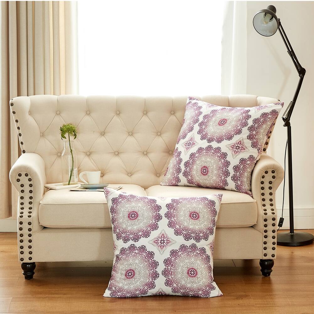 Delia Printed Pillow Shell 2 Piece Set, NO INSERT