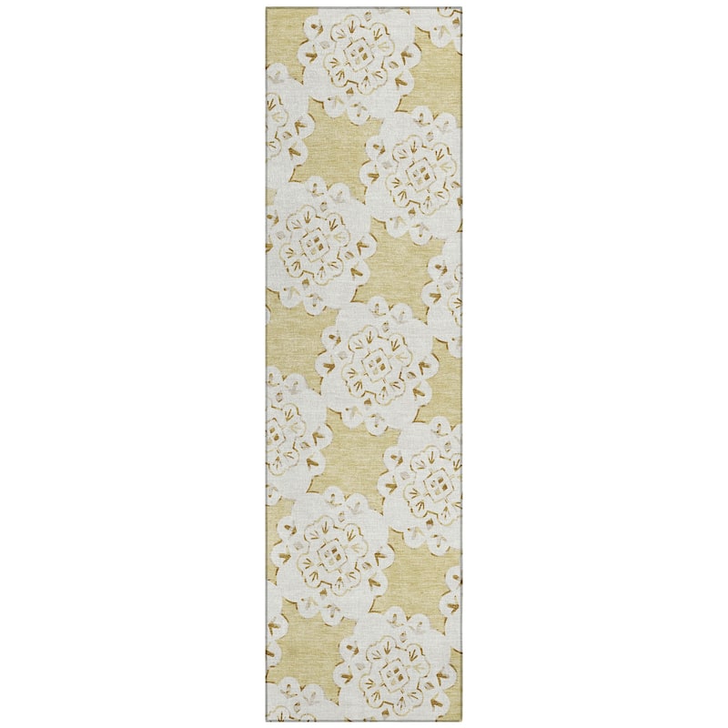 Machine Washable Indoor/ Outdoor Global Motif Chantille Rug