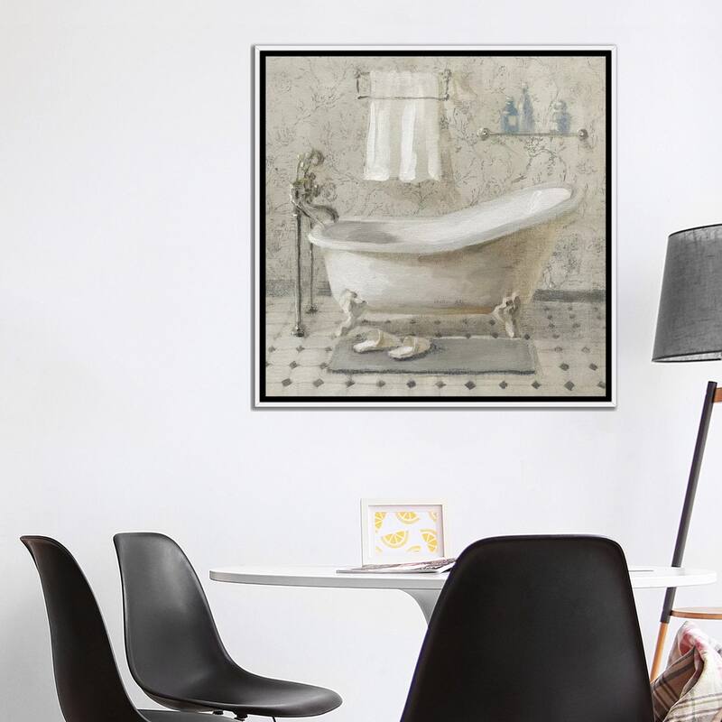 iCanvas "Victorian Bath III Neutral" by Danhui Nai Framed