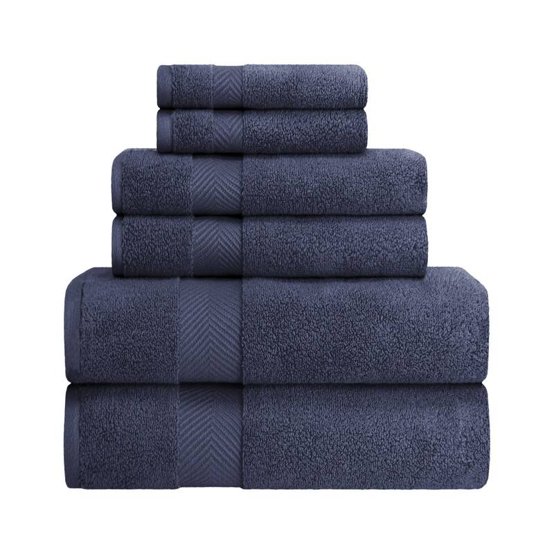 Superior Soft and Absorbent Zero Twist Cotton 6-piece Towel Set