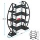 YITAHOME Oval Bookshelf, 5 Tier Etagere Bookcase