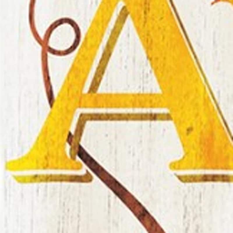 HomeRoots 72" Brown Orange And Yellow Solid Wood Happy Fall Porch Sign