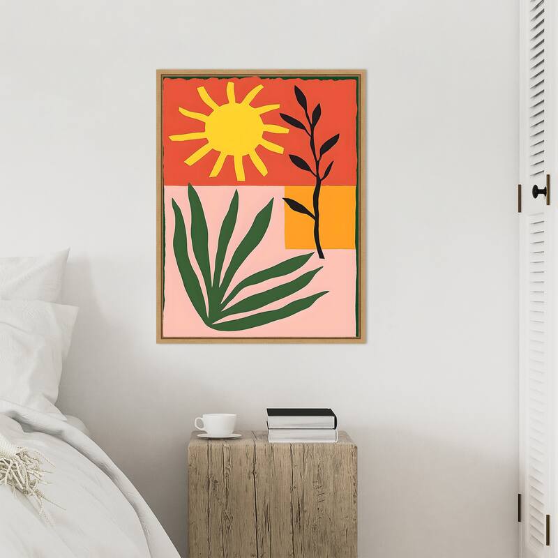 Amanti Art Bold Sol II by Walker Noble Framed Canvas Wall Art Print - Sylvie Maple