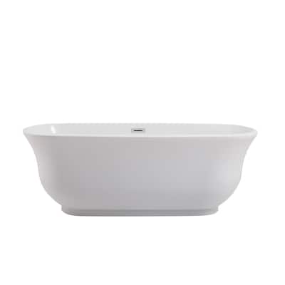 Cameron Soaking Bathtub in Glossy White
