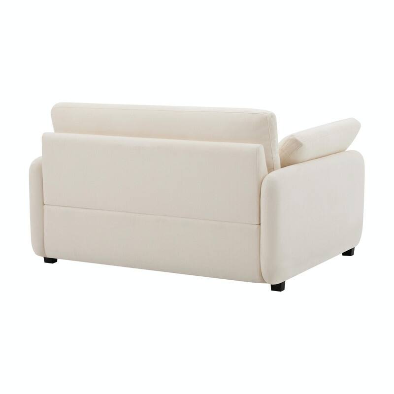 50" x 43" Oversized Chenille Accent Chair, Wide Deep Seat Upholstered Lounge Armchair with Pillows