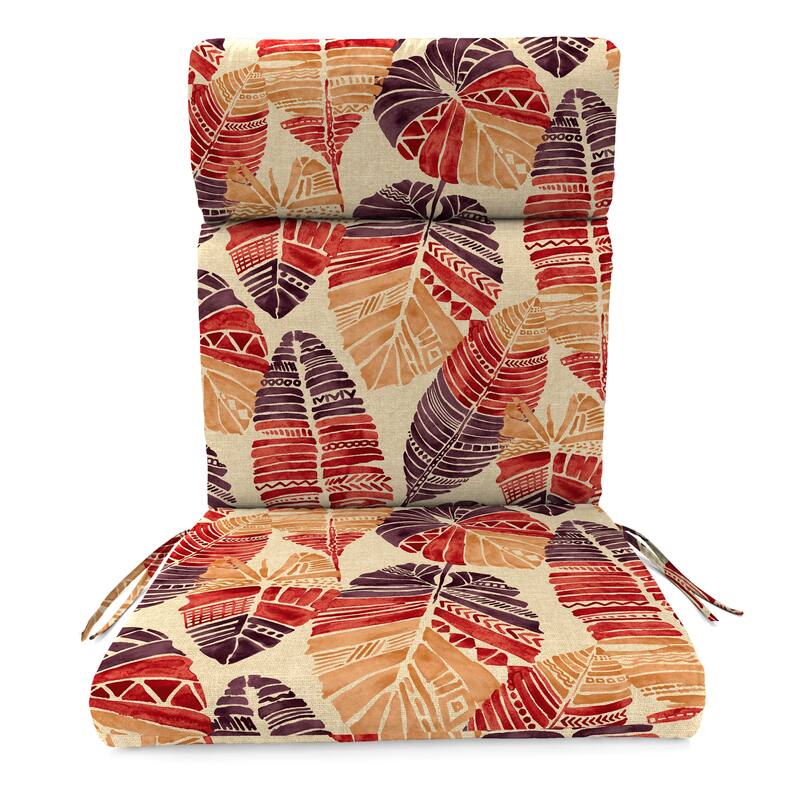 22" x 44" Outdoor Chair Cushion with Ties and Loop - 44'' L x 22'' W x 4'' H
