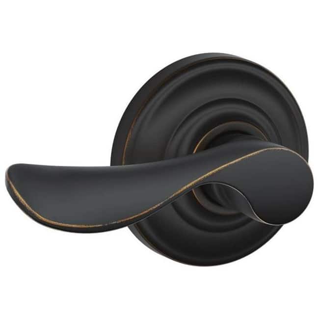 Schlage Champagne Left Handed Non-Turning One-Sided Dummy Door Lever - Aged Bronze