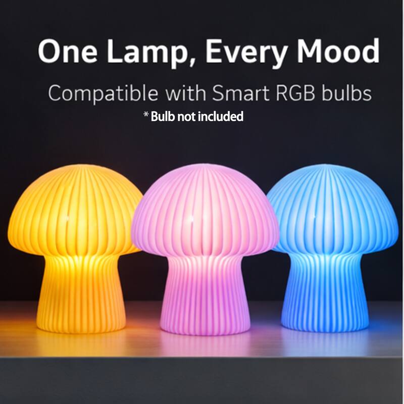 Aria Home Mushroom Table Lamp Sculpted Sandstone Led Rgb Compatible