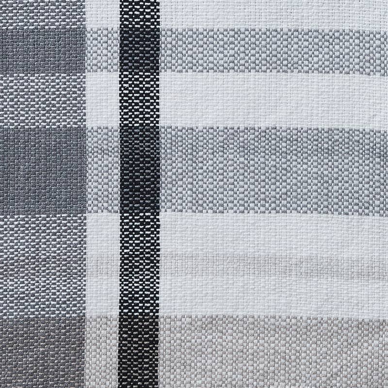 Split P Gray Mason Plaid Table Runner 54''L - 15" x 54"
