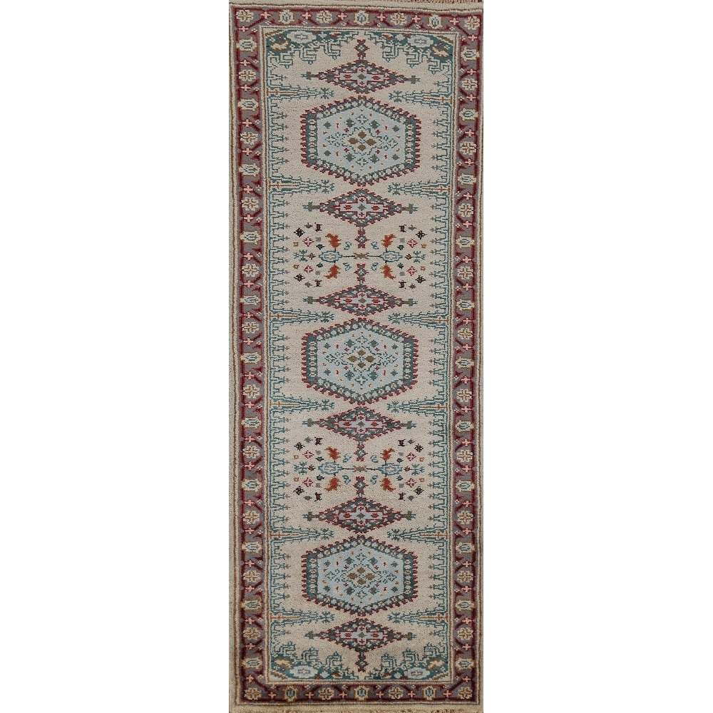 Viss Oriental Runner Rug Hand-Knotted Wool Carpet - 2'4"x 8'2"
