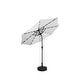 preview thumbnail 10 of 26, 9' Solar Lighted Patio Umbrella with Bronze Base White