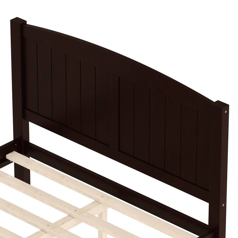 King/Queen/Full Size Platform Bed, Solid Wood Bed Frame with Support Slats, No Box Spring Needed, Sturdy Structure