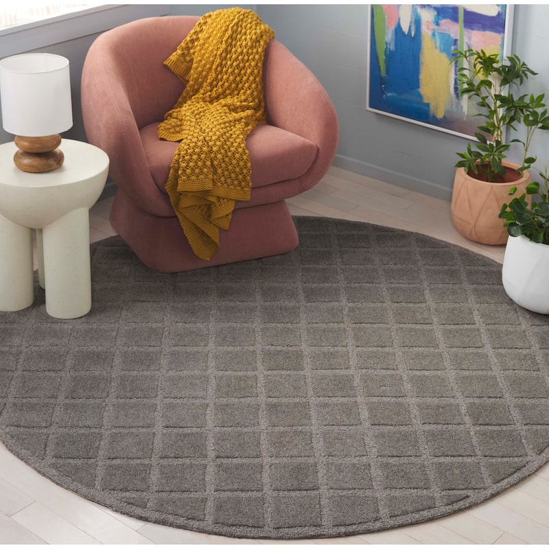 SAFAVIEH Handmade Genre Abstract Trellis Mid-Century Modern Wool Rug