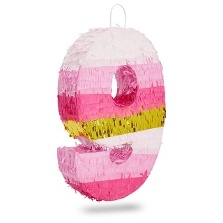 16 x 10.5 in, Hot Pink Mini Princess Crown Pinata for Girls Birthday Party 