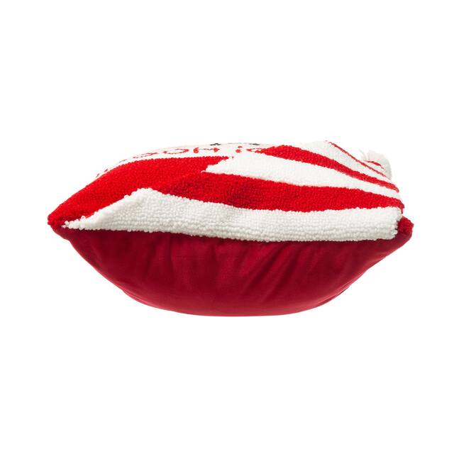 Glitzhome 14"L Hooked 3D Christmas Pillow
