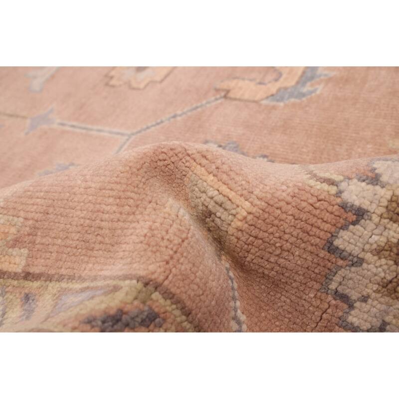 ECARPETGALLERY Hand-knotted Modern Oushak Brown Wool Rug - 8'1 x 9'11