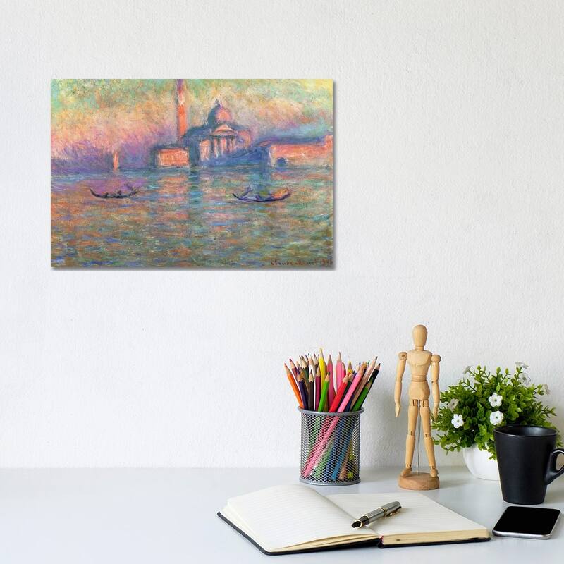 iCanvas "San Giorgio Maggiore, Venice, 1908 " by Claude Monet Canvas Print - 8x12x0.75