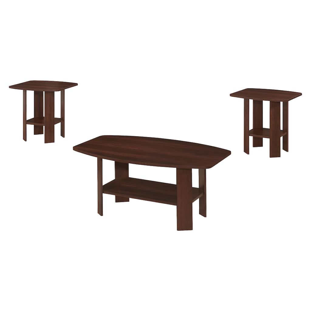 HomeRoots 61.5" Cherry Table 3pcs Set - 61.5 x 75.5 x 55.25