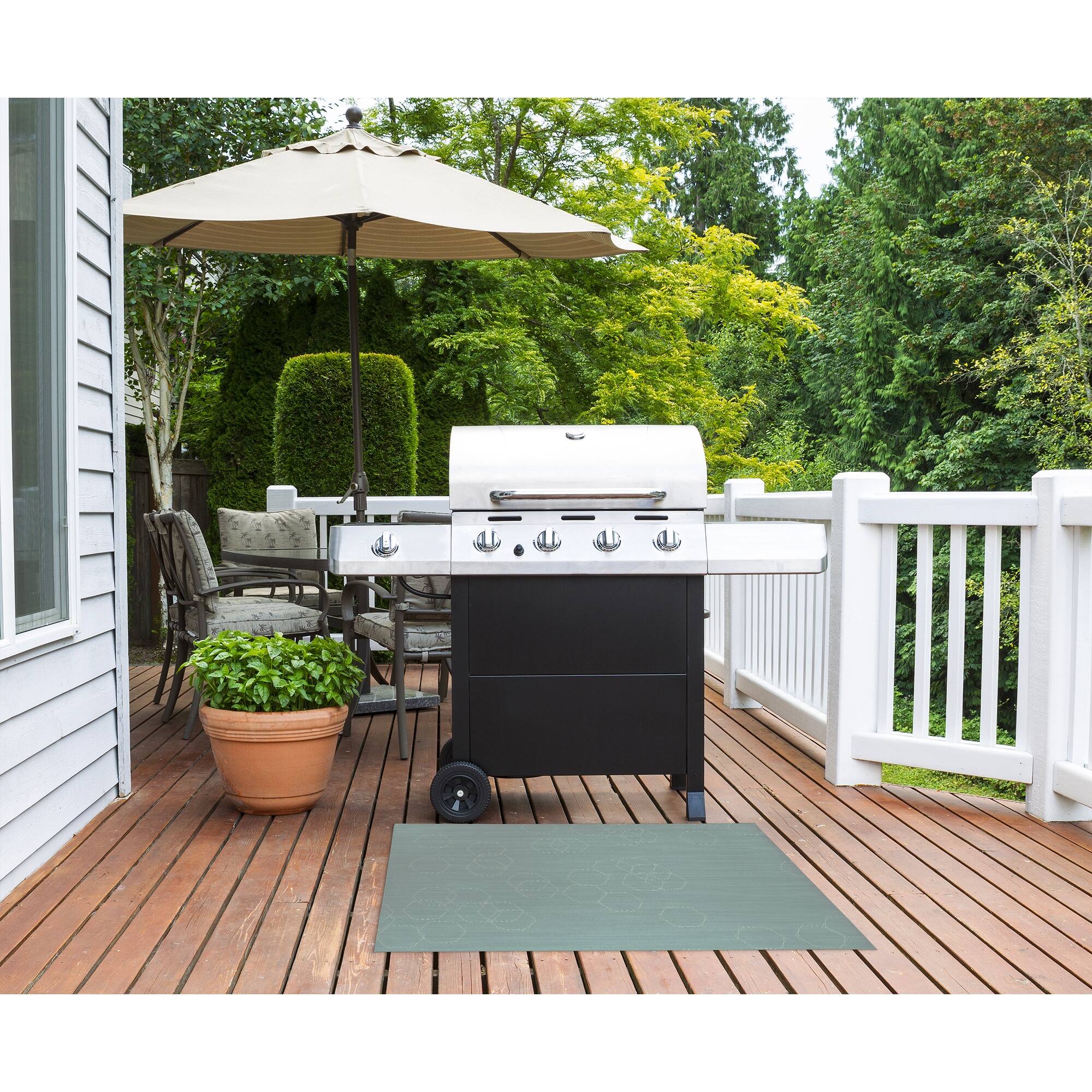 HEX BLUE Outdoor Mat By Kavka Designs Bed Bath & Beyond 34350359