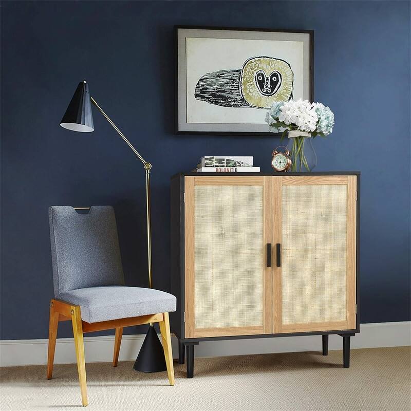 Sideboard Buffet CabinetKitchen Storage Cabinet - 15.8"D x 31.5"W x 34.6"H
